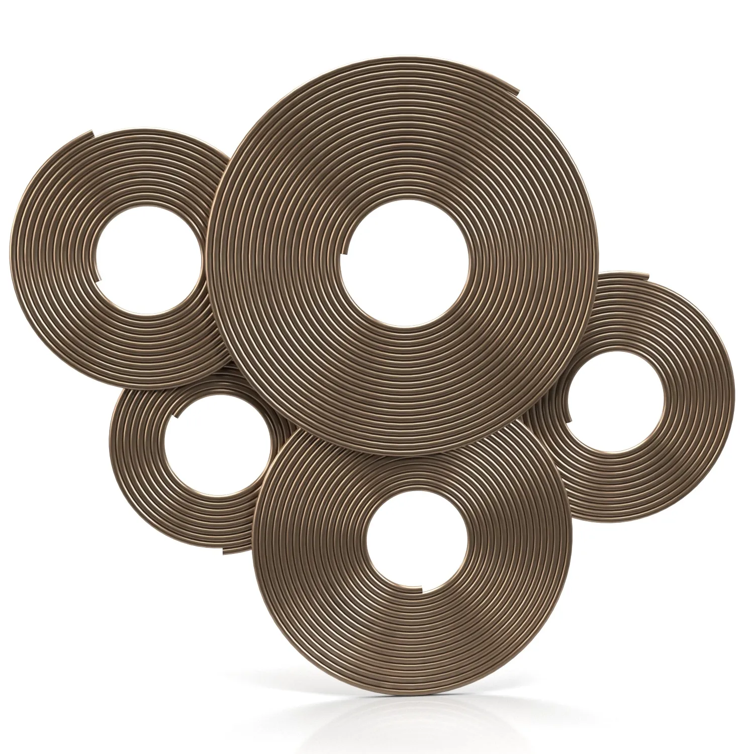 Uttermost Ahmet 34 34W Layered Rings Gold Metal Wall Art PBR 3D Model_06